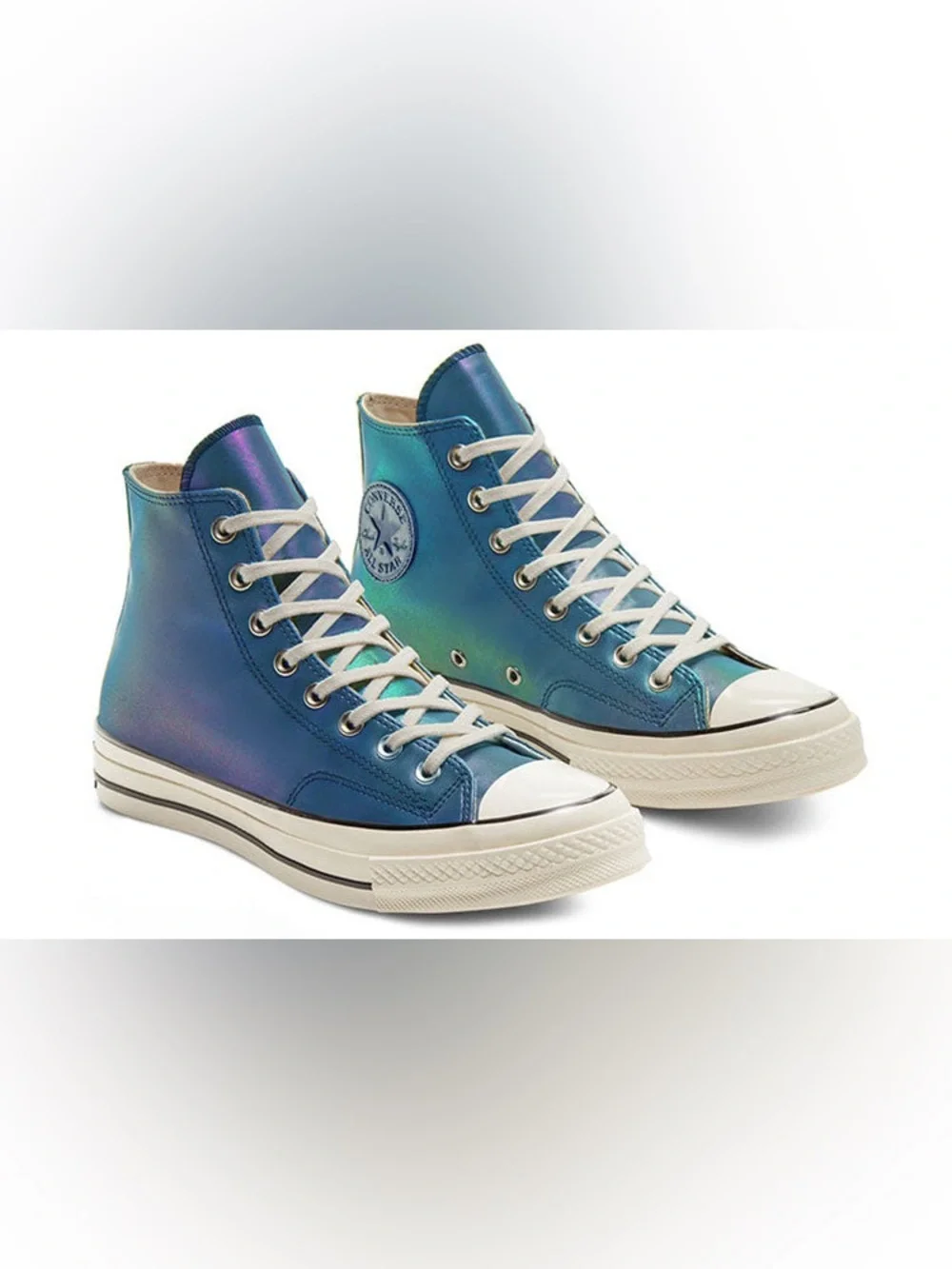 Converse High Top Sneakers - Iridescent Blue Green - Picture 1 of 7